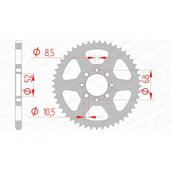 Couronne AFAM acier standard 14100 - 420