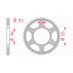 Couronne AFAM acier standard 86605 - 525