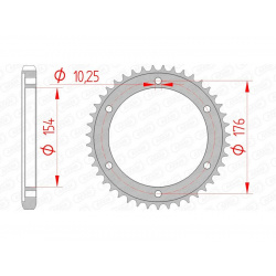 Couronne AFAM acier standard 10619 - 530