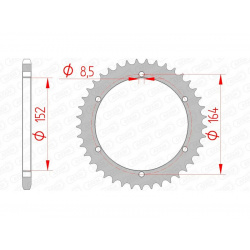 Couronne AFAM acier standard 12502 - 520