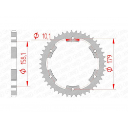 Couronne AFAM acier standard 35804 - 525