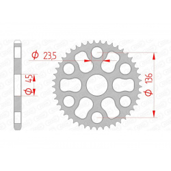 Couronne AFAM acier standard 12325 - 428