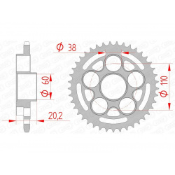 Couronne AFAM acier standard 50614 - 520