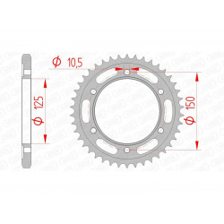 Couronne AFAM acier standard 71800 - 525