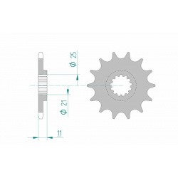 Pignon AFAM acier standard 64500 - 520