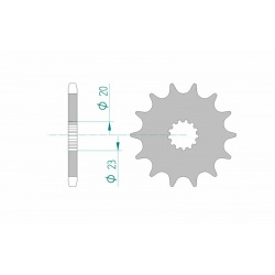 Pignon AFAM acier standard 22404 - 525