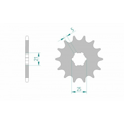 Pignon AFAM acier standard 30300 - 520