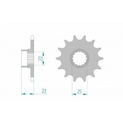 Pignon AFAM acier standard 58500 - 520