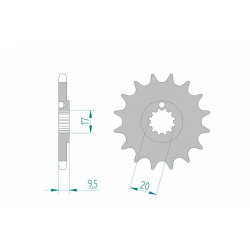 Pignon AFAM acier standard 94202 - 428