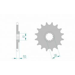 Pignon AFAM acier anti-boue 94120 - 520