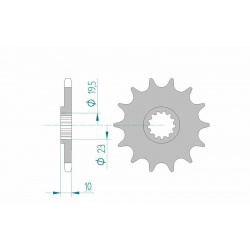 Pignon AFAM acier anti-boue 24201 - 520