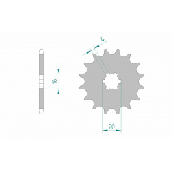 Pignon AFAM acier standard 30100 - 420