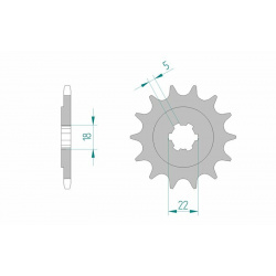 Pignon AFAM acier standard 24201 - 520