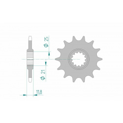 Pignon AFAM acier standard 64302 - 520