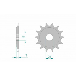 Pignon AFAM acier standard 22202 - 520