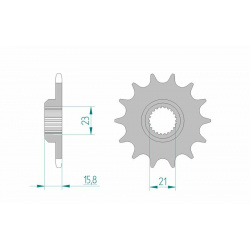 Pignon AFAM acier standard 21504 - 520