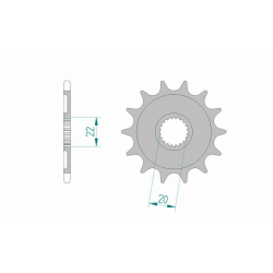 Pignon AFAM acier standard 21309 - 520