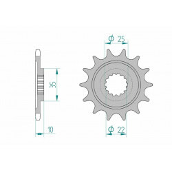 Pignon AFAM acier standard 94604 - 520