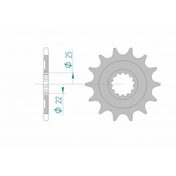 Pignon AFAM acier standard 27502 - 520