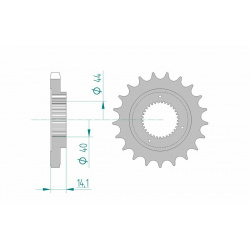 Pignon AFAM acier standard 94602 - 530