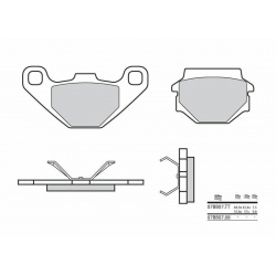 Plaquettes de frein BREMBO route carbone céramique - 07BB0708