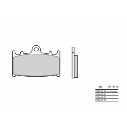 Plaquettes de frein BREMBO route carbone céramique - 07KA1306