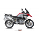 Silencieux MIVV Suono inox brossé noir/casquette carbone BMW R1200GS
