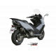 Silencieux MIVV Delta Race Black inox noir/casquette carbone Kymco AK 550