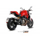 Silencieux MIVV GP inox brossé noir Ducati Monster 1200