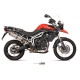 Silencieux MIVV Suono inox brossé noir/casquette carbone Triumph Tiger 800