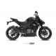 Silencieux double MIVV Suono inox brossé noir/casquette carbone Kawasaki Z1000