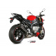 Silencieux MIVV Suono inox noir/casquette carbone BMW S1000R