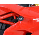 Tampons de protection R&G RACING Aero noir sans percage Ducati Supersport