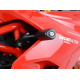 Tampons de protection R&G RACING Aero noir sans percage Ducati Supersport