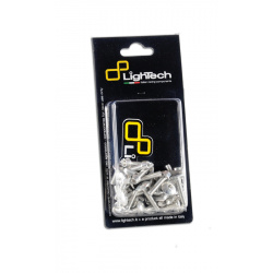 Kit vis de carénage LIGHTECH argent alu (31 pièces) Aprilia Dorsoduro