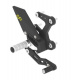Commandes reculées fixex LIGHTECH selection standard noir Kawasaki Ninja 400