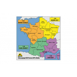 Carte IGN GPS Globe 1/2 France sud 1/25000e