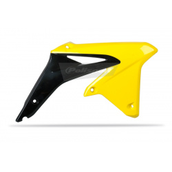 Ouïes de radiateur POLISPORT couleur origine 09-15 noir/jaune Suzuki RM-Z450