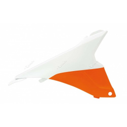 Caches boîte à air RACETECH orange/blanc KTM