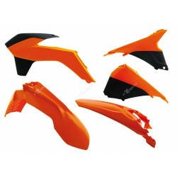 Kit plastique RACETECH couleur origine (2014) orange/noir KTM