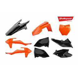 Kit plastiques POLISPORT orange/noir KTM SX/SX-F