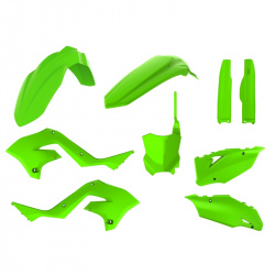Kit plastiques POLISPORT Restylé vert citron Kawasaki KX125/250