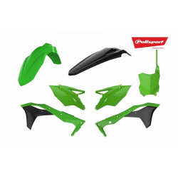 Kit plastiques POLISPORT vert/noir Kawasaki KX450F
