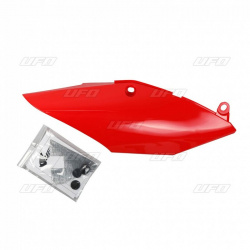 Plaques latérales mono-silencieux UFO rouge Honda