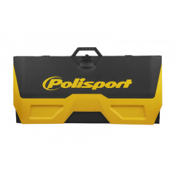 Tapis récupérateur pliable POLISPORT Bike Mat bicolore jaune/noir