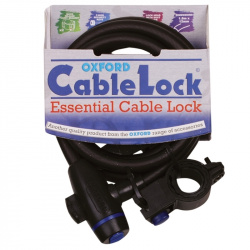 Antivol câble OXFORD Cablelock 1.8m x 12mm fumé