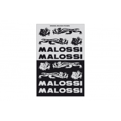 Planches d'autocollants MALOSSI noir/argent - par 3