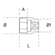 Douille 6 pans 1/4" BETA - 10mm