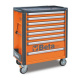 Servante mobile d'atelier BETA C37/8 8 tiroirs orange