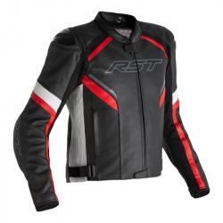 Veste RST Sabre Airbag cuir noir/blanc/rouge taille XL